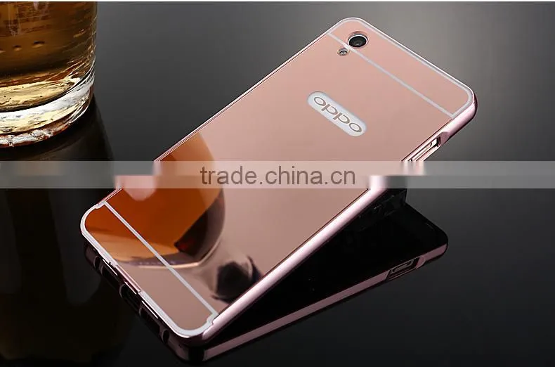 Wholesale Mirror Metal Aluminum Bumper Back Case Cover Cell Phone Case Wholesale Magnetic Phone Case For OPPO A33