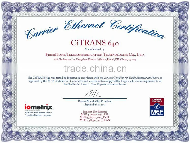 CiTRANS 640 Metropolitan Optical Transport Network Platform