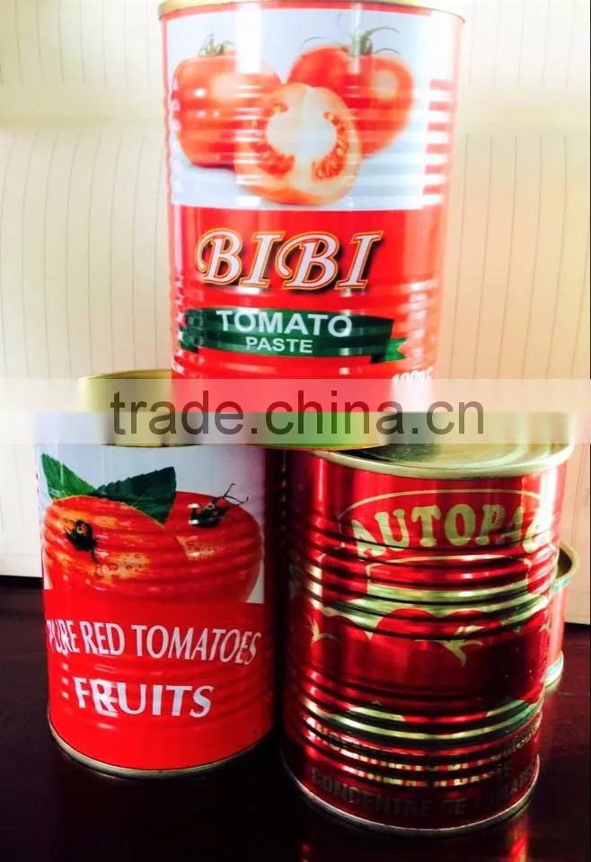 Double Concentrate Canned Tomato Paste Factory Size 70g~3000g.