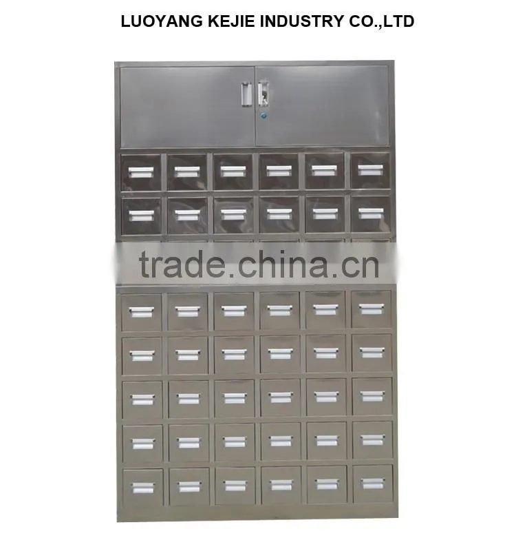 Electrostatic Powder Coating OEM medical drawers cabinet,chemical storage cabinet,spare parts cabinet