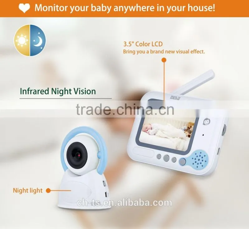 Digital 3.5" Color LCD Video Baby Monitor