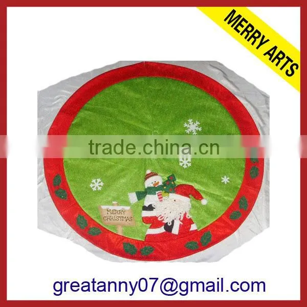 2014 new hot style christmas decoration christmas tree skirt non woven christmas promotional tree skirt wholesale