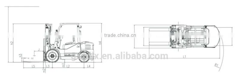 LPG/gasoline fork lift, 3.5Ton fork lift,nissan engine