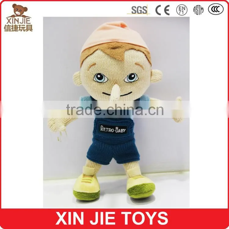12inch knitted doll custom cute knitted fabric doll funny boy doll for kids