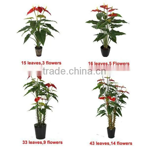 artificial flower tree ,artificial anthura plants,Christmas flower plant