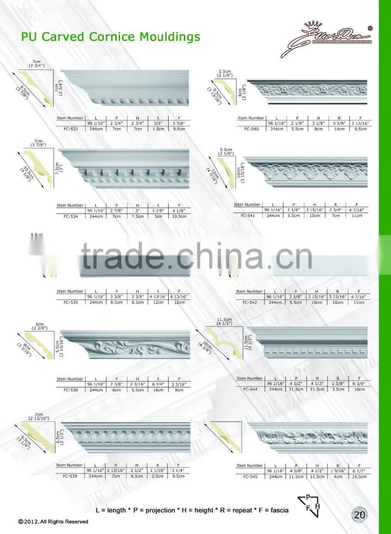 2016 Polystyrene High Quality beautiful PU decorative corbel eps cornice moulding