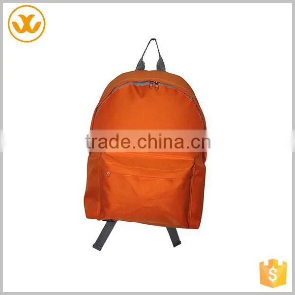 Orange color woman 600D/PVC polyester sport backpack