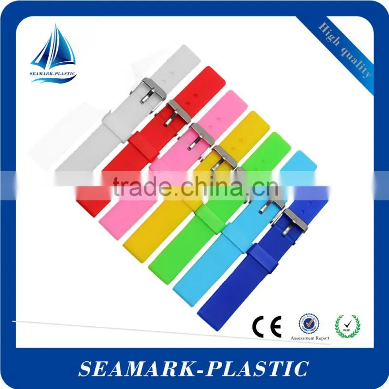 2016 hot sale custom made silicone rubber watchband loop