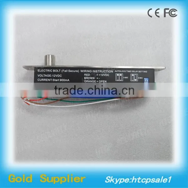 Timer & Signal Fail Secure Electric Sliding Door Bolt Lock