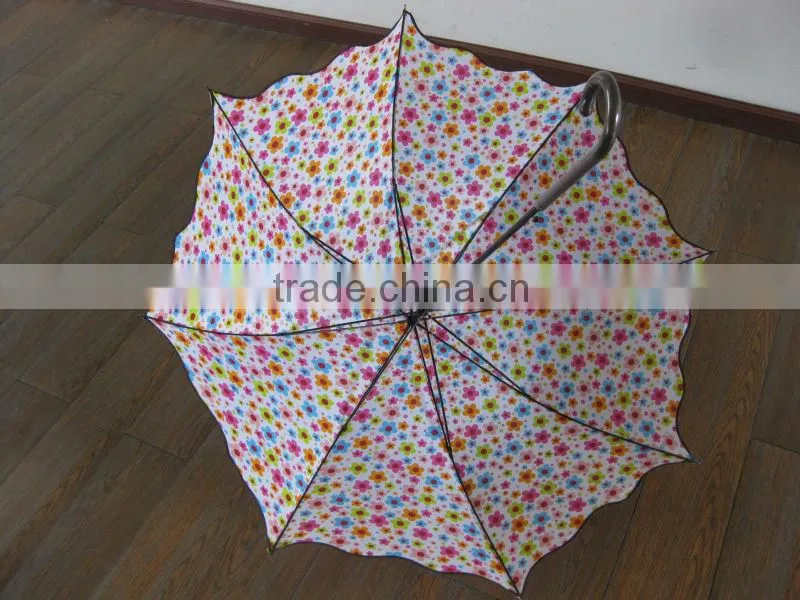 Parasol fashionable long straight lace umbrella,parasol lace umbrella