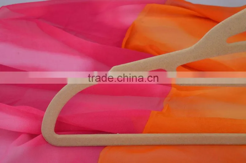 LEC-F5028 luxury lady's top coat hanger flock hanger