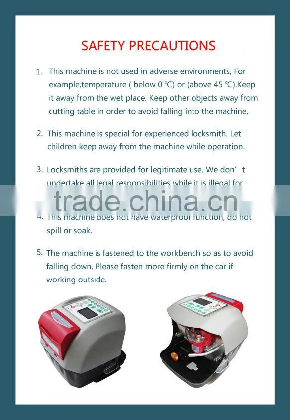2014 New arriver Automatic X6 key cutting machine,key code cutting machine