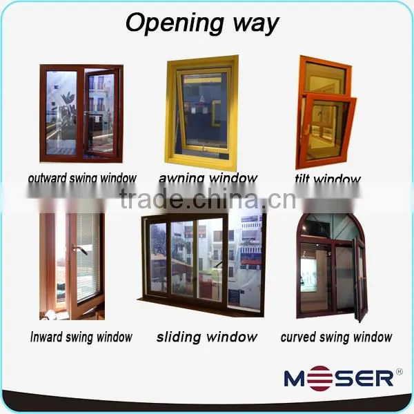 German wood double glazed inward swing window door design