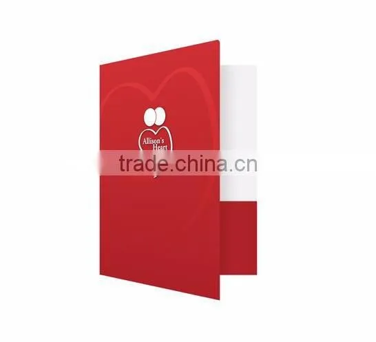 Personalized quality paper a4 presentation folder printing