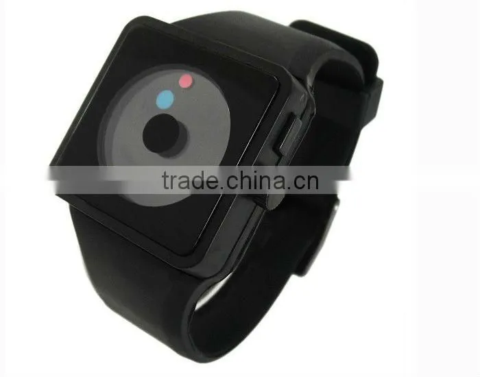 unisex square casual quartz wrist novel watches without hands