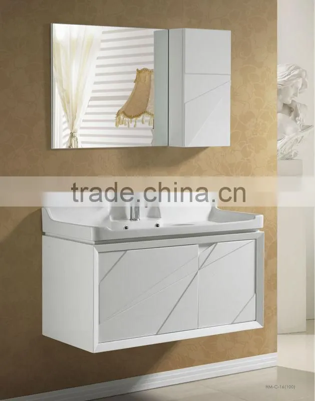 HM-C-16(100) China factory manufacturing Solid wood bathroom sink cabinet