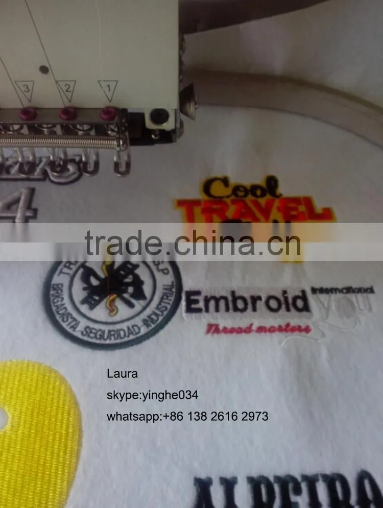 15 Needles 2 Head for Hat/garment/shoes/leather/Textile/logo embroidery