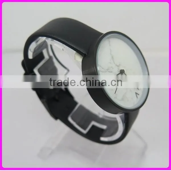 2016 new arrival japan movt quartz watch stainless steel back marble dial watch