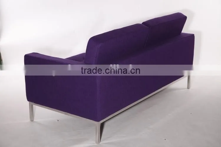 High quality premium wool fabric purple florence knoll sofa wholesale