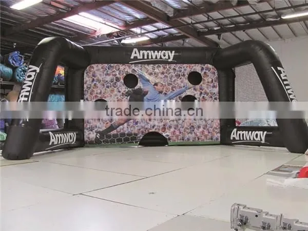 giant cube inflatable soccer shooting,inflatable soccer dart game for outdoor play