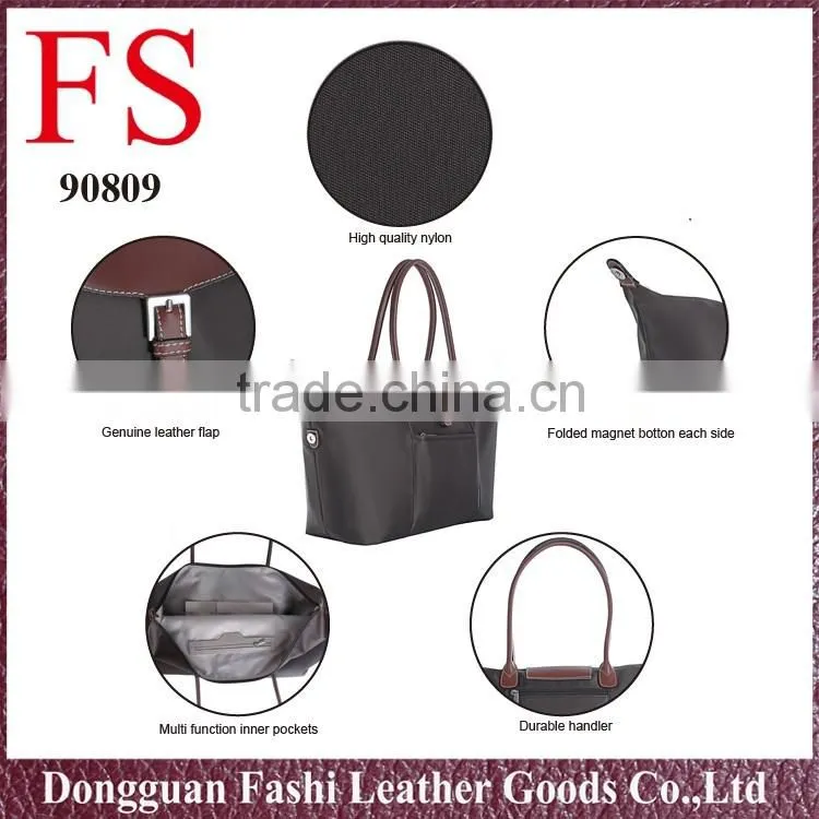 women's fashional 2016 big nylon/leather travel bags at low price