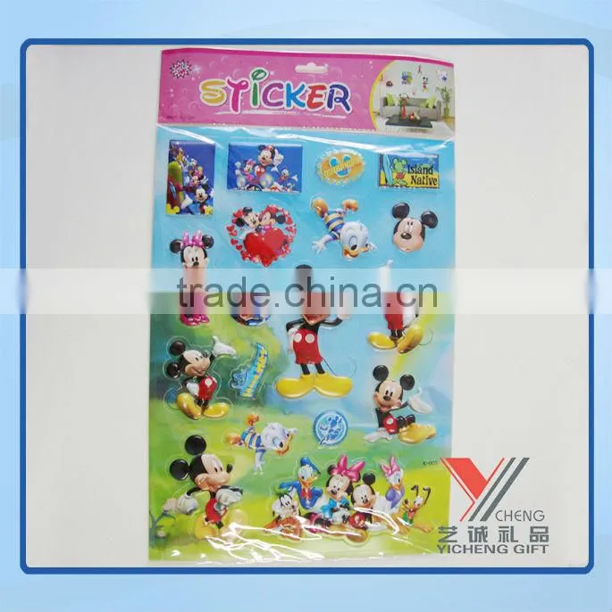 high quality 3D embossed sticker vinyl sticker puffy sticker