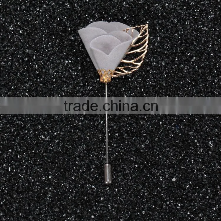 Wholesale handmade colorful lapel flower pin/ brooch pin for wedding party accessories