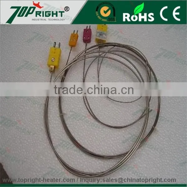 2016 best-selling J type thermocouple with black round plug