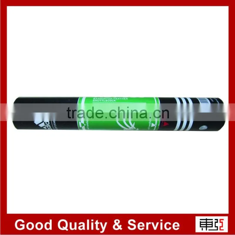 high quality customized glossy laminated paper tube for packing badminton
