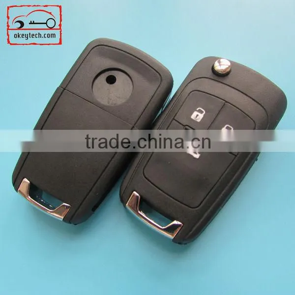 Okeytech key shell chevrolet cruze 3 buttons flip key shell for chevrolet cruze key