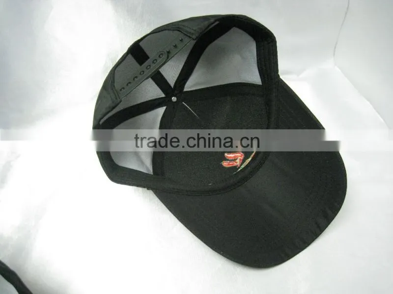 Microfiber cap fitted embroidered sports 6 panel baseball hat