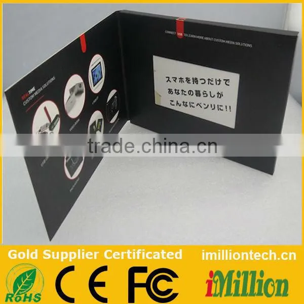 Lcd Video greeting card advertising booklet