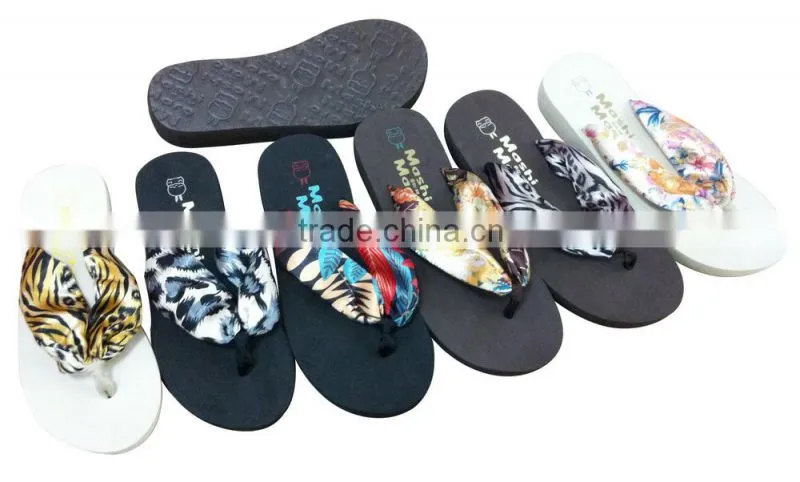 Women Beach Silk Flip Flops Slippers Sandals Shoes