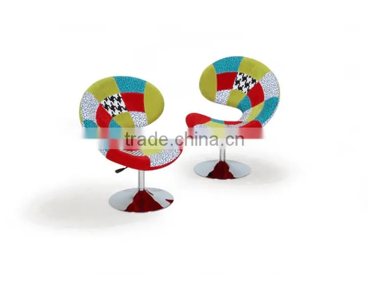 patchwork half circle chair