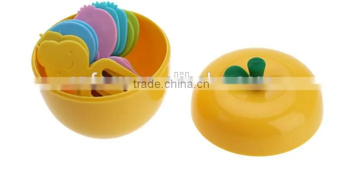 10pcs Colorful Fruit Picks Forks Set / Plastic Picks and Fork for Fruit