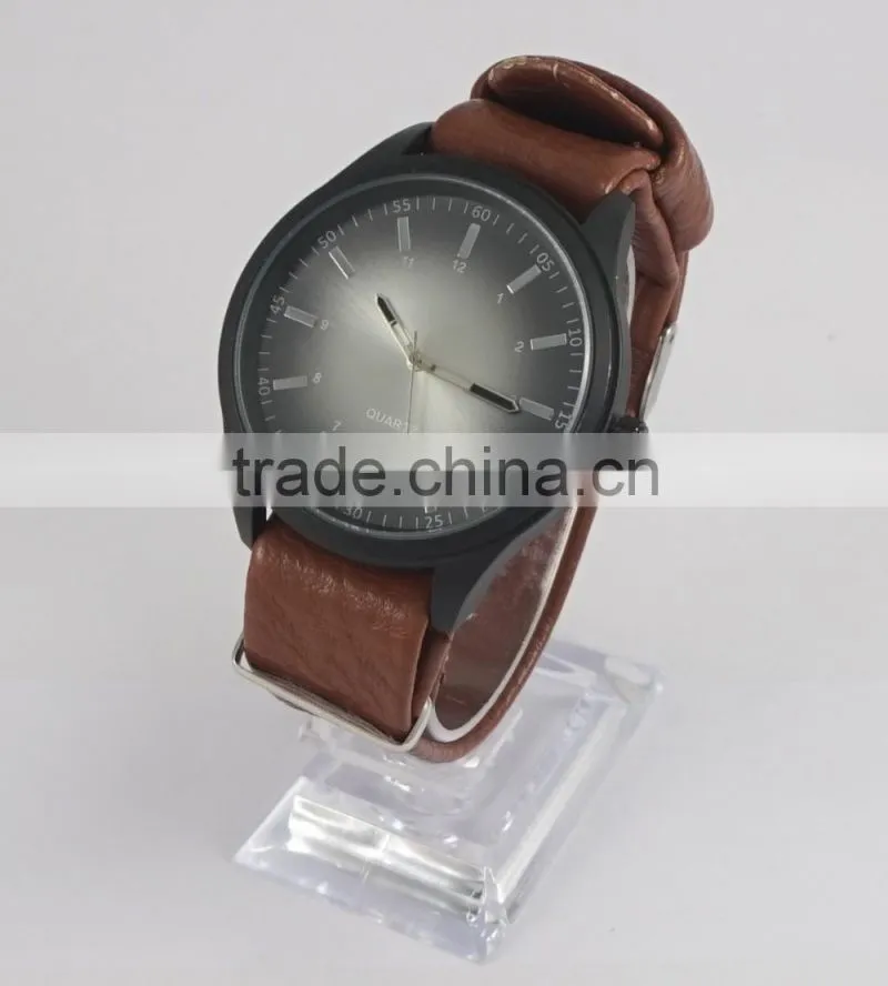 Free wrist watches Changeable leather band watch for men one piece leather band man wrist watch