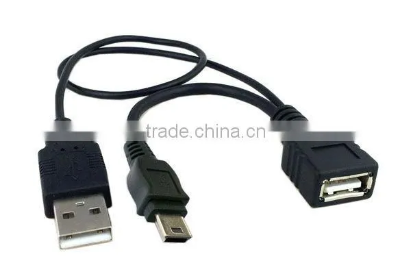 USB to Mini USB and Micro USB Splitter cable Y cable