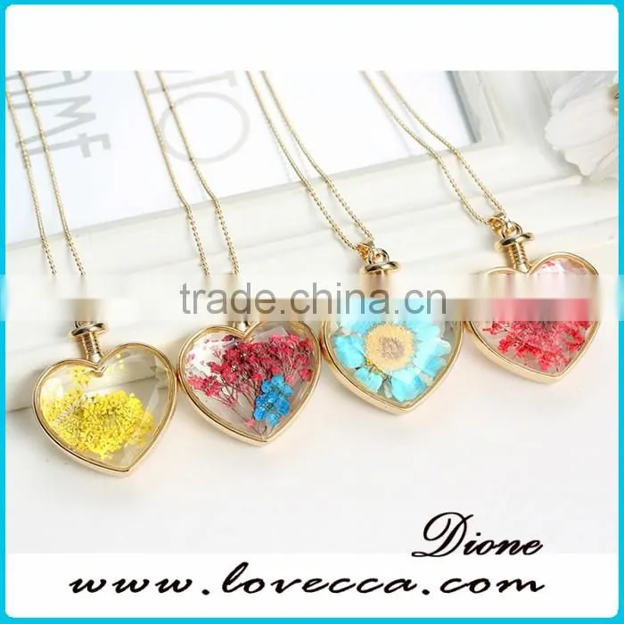 2016 New Arrival Nice Accessories Fashion Jewelry Real Dried Flower Jewelry Necklace