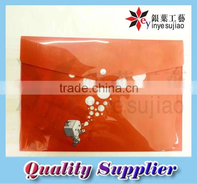 Plastic document folder for promo