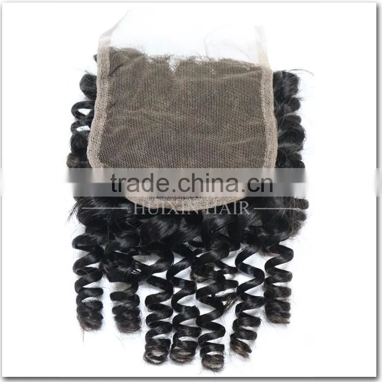 Best Price Top Quality Virgin Brazilian Hair Lace Closure Brazilian Baby Curly Lace Closure