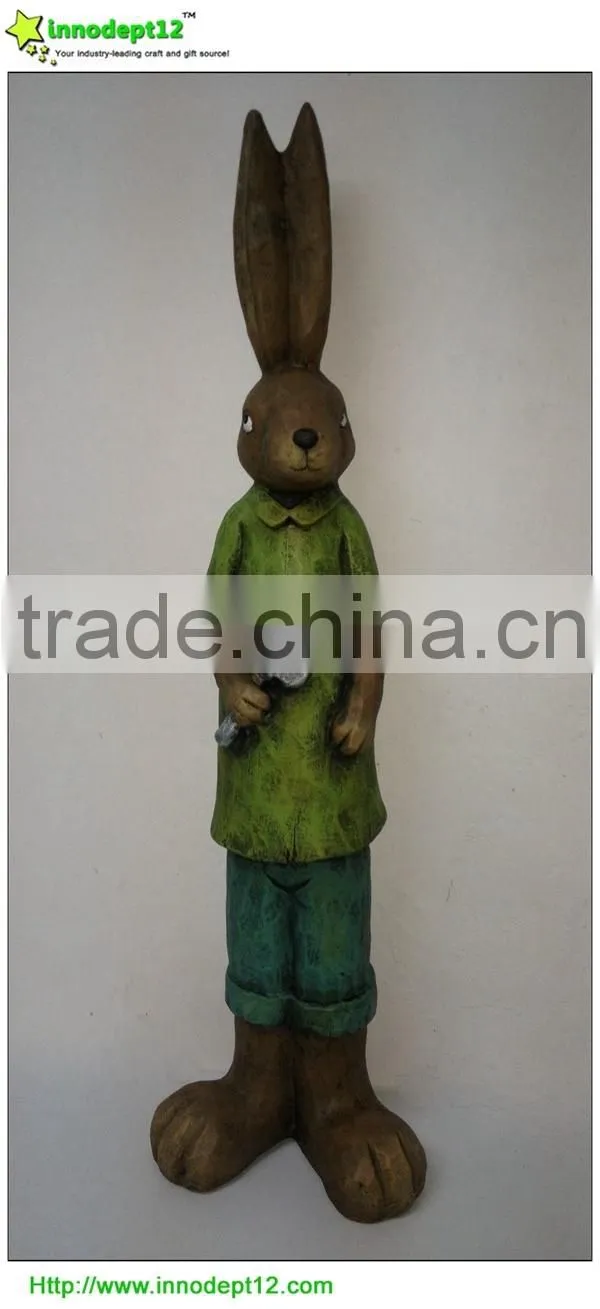 Natural garden decoration MgO garden sculpture, rabbit sculpture