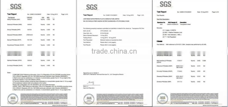 Kapok Good Quality Lower Price Soft and Stretched Plastic Transparent Clear PVC Film