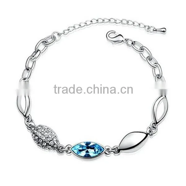 Fashion Colorful Horse Eye Blue Crystal Bracelets