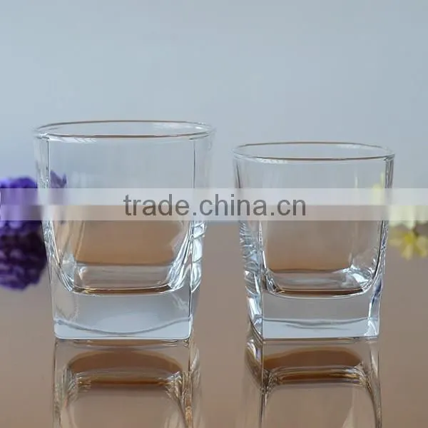 Square whisky glass cup from Bengbu Glassware