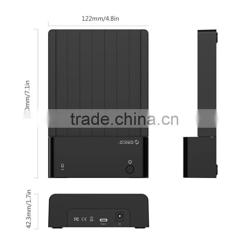 ORICO 6518C3 USB3.1 USB C 2.5 3.5 4TB 8TB hdd docking station