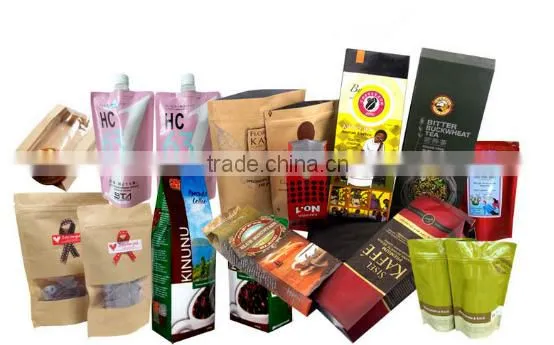 ziplock stand up plastic bag/aluminum foil bag with zipper/ziplock stand up kraft paper bag