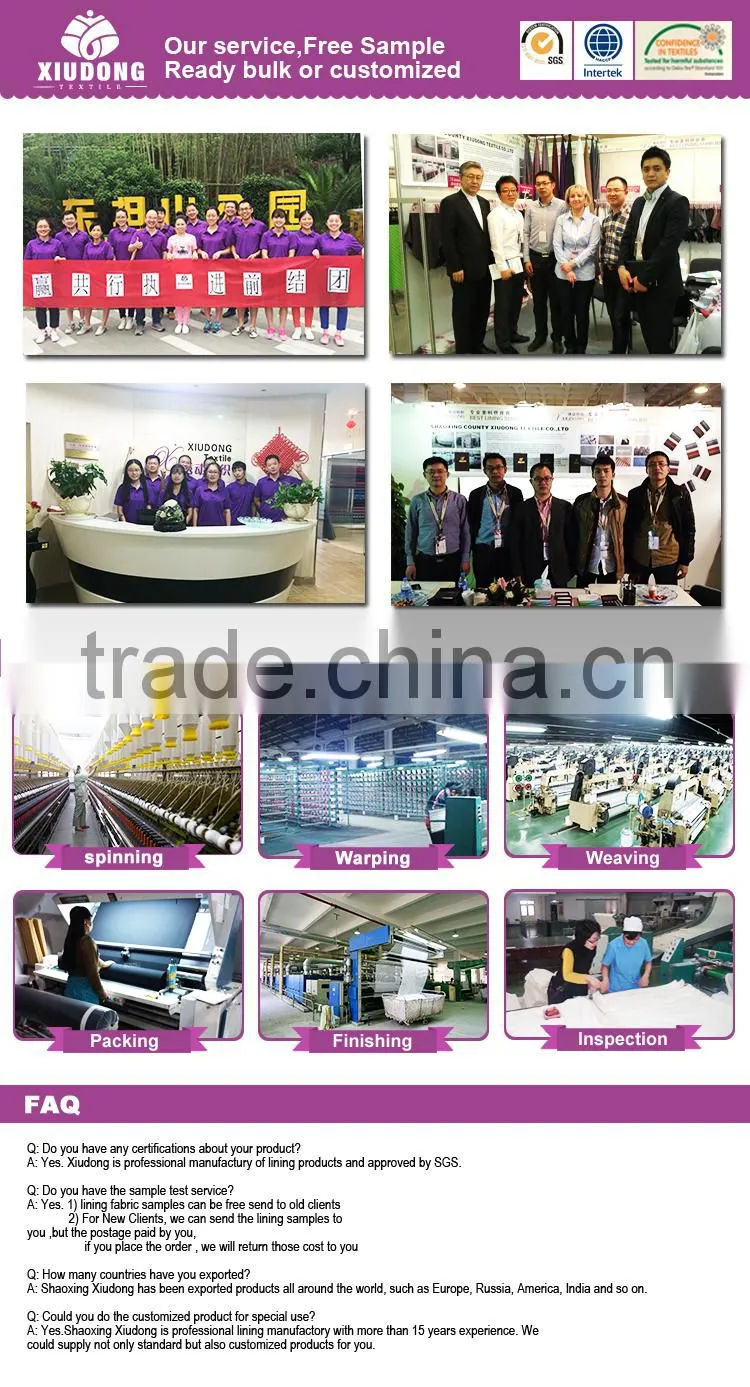 2017 polyester Taffeta print garment lining good quality 210T taffeta lining