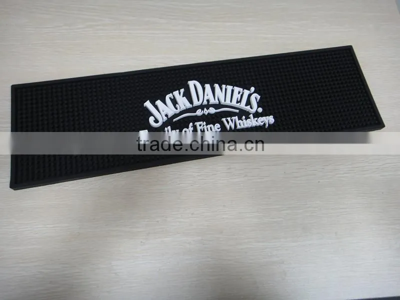 Custom design pvc bar drip rail mat with Logo