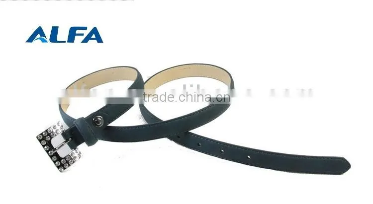 Fashion Sash Belt With Rhinestone Buckle