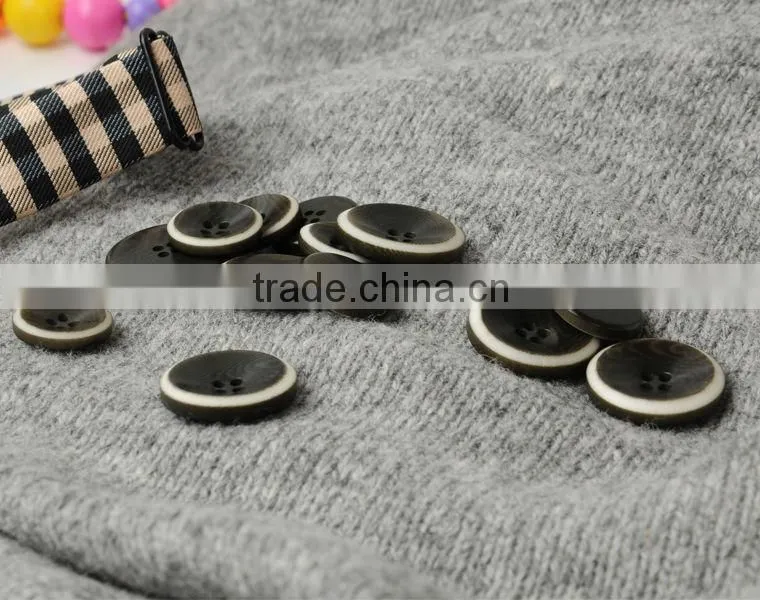 4 Holes Natural Dark Brown Corozo Nut Suit Buttons